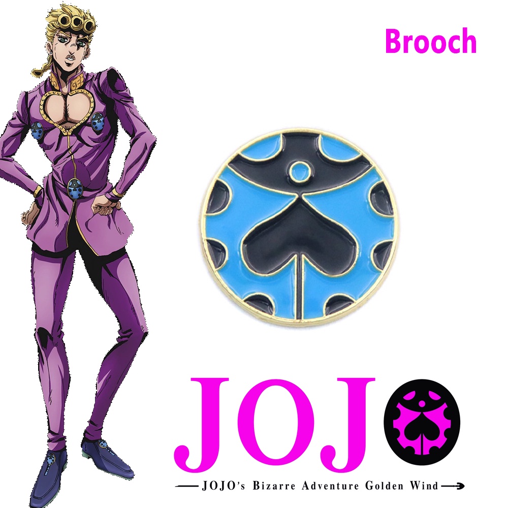 Jojos Bizarre Adventure Giorno Giovanna Symbol Enamel Pin Give Life