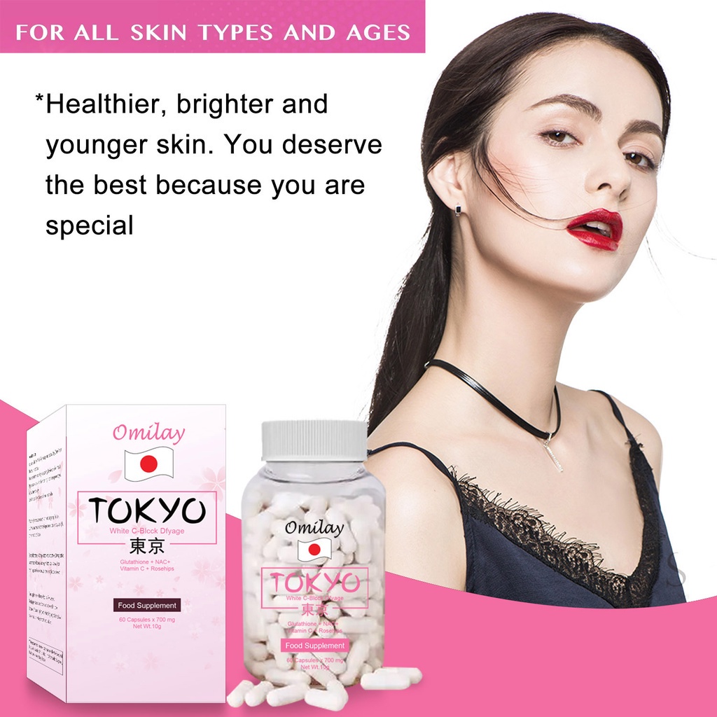 60 Capsules Glutathione NAC Vitamin C Rosehip Tokyo Anti Aging