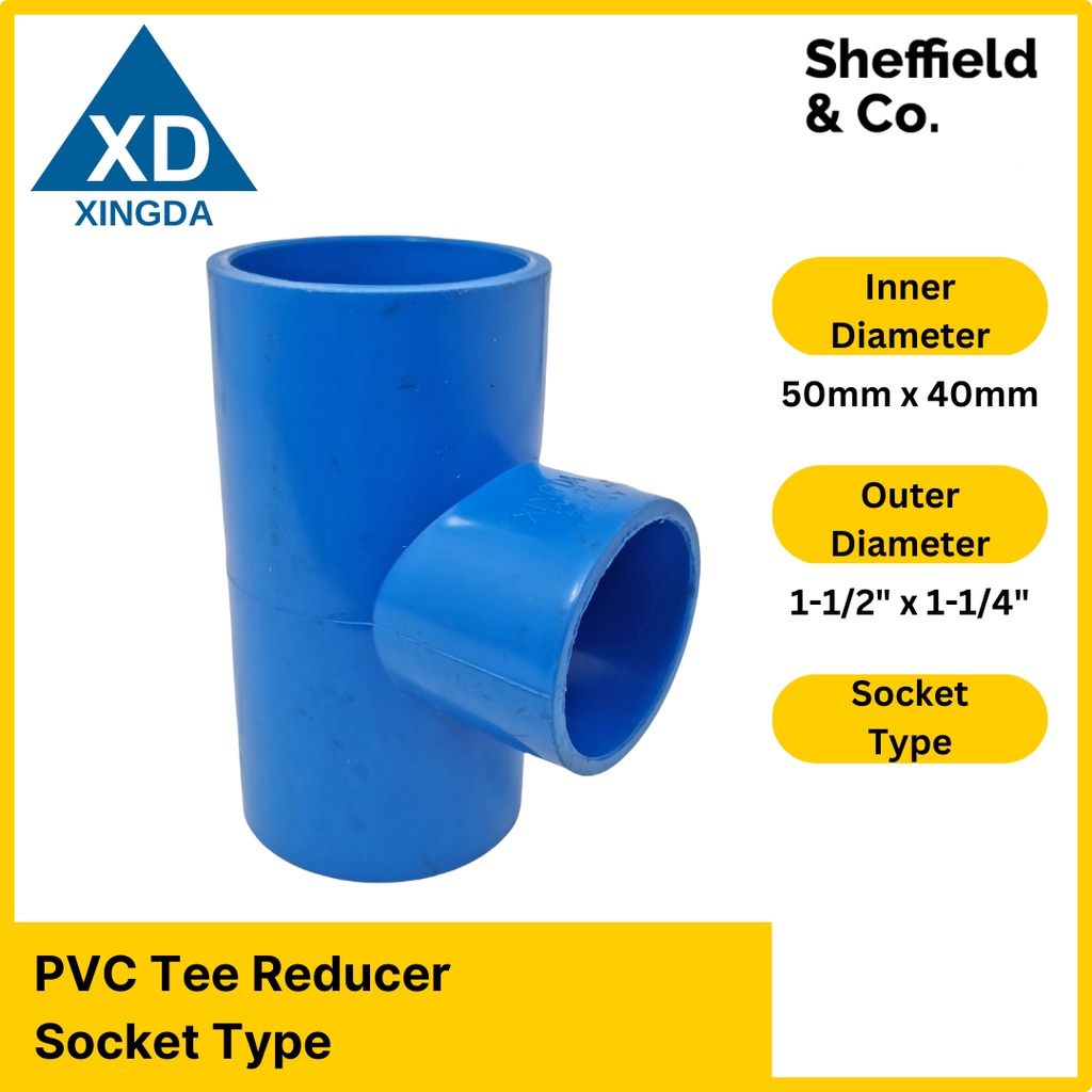 XINGDA PVC Tee Reducer, Socket type (11/2" x 11/4") Shopee Philippines