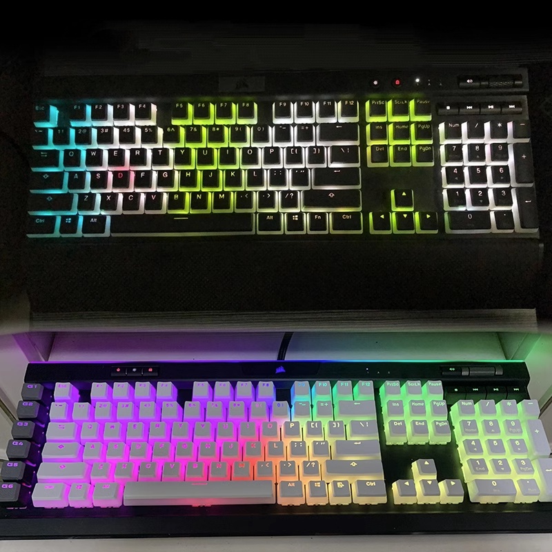Second Generation PBT Full Transparent Double Leather Milk 142 Keys ...