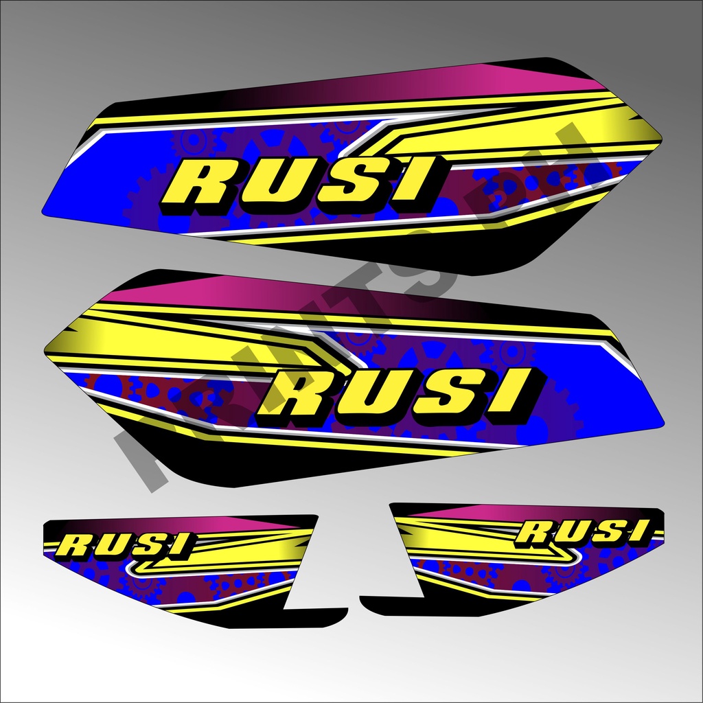 RUSI TC STICKER DECALS GLOSSYLAMINATED | Shopee Philippines