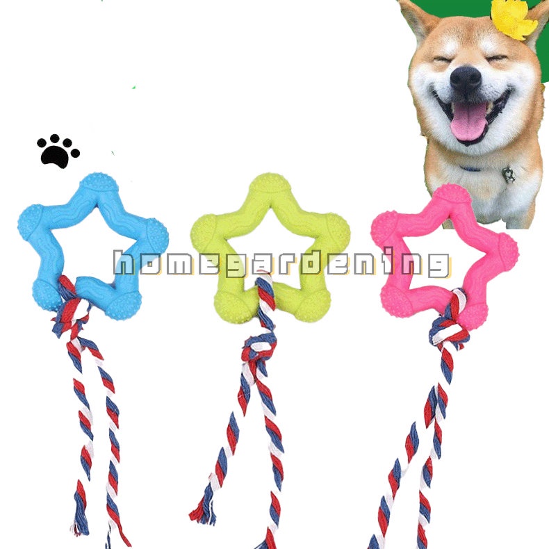 Star Shaped Pet Small Dog Toys BiteResistant Rubber Puppy Chew