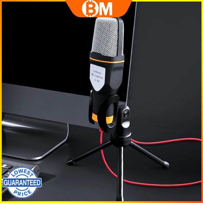 【COD】Condenser Microphone SF666 Wired Computer Microphone with Tripod