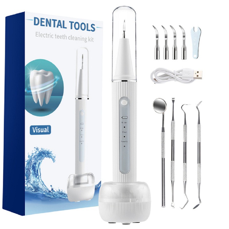 Ultrasonic Dental Scaler Tooth Calculus Electric Remover Stain Tartar ...