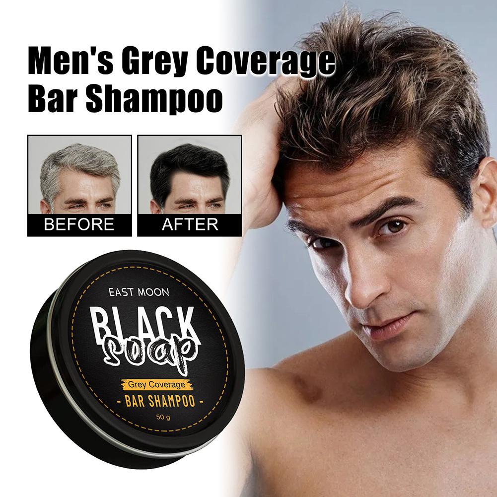 Shampoo Hair Darkening Black Soap Men's Gray Covering Shampoo 50g ...