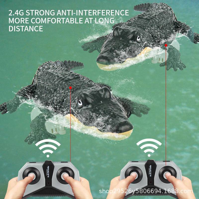 2.4GH RC Alligator Waterproof Remote Control Boat 10km/h High Speed