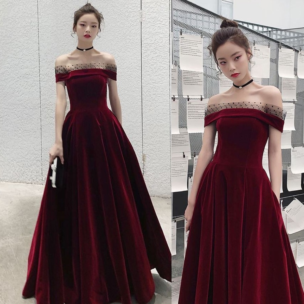 Wine Red Handmade Flowers Mermaid Wedding Dresses 2025 Off Shoulder Elegant Bride Gowns HA2462 Custom Made