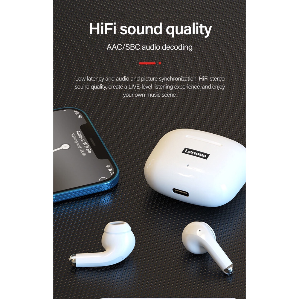 Lenovo LP40 Bluetooth5.3 Earphones TWS Earphone With Microphone ...