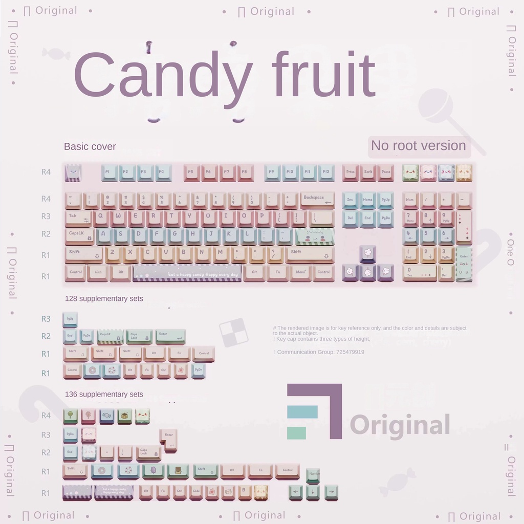 Sugar, sugar, fruit and fruit themed mechanical keyboard keycap with