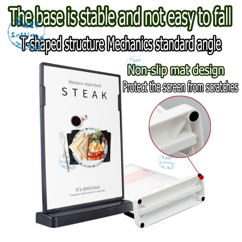 menu shelf Acrylic Display Card Menu Rack Desktop Billboard Board ...