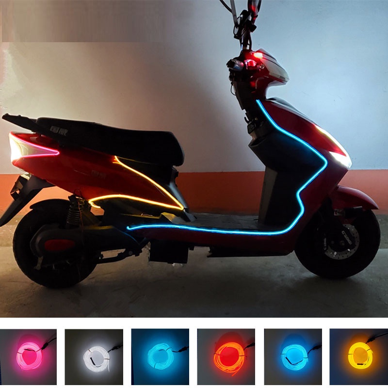 Motorcycle Decorative Ambient Lamp Waterproof Moto Neon Light Flexible Led Light Strips 12V