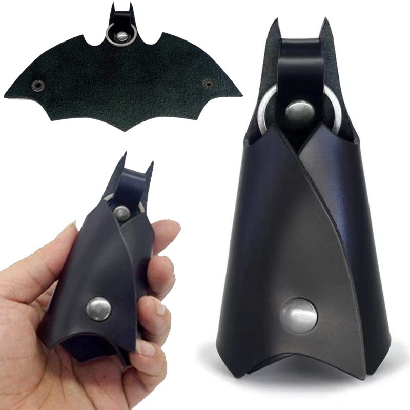 Anime Figure Batman Leather Key Chain Bruce Wayne Movie TV Bag Key Ring ...