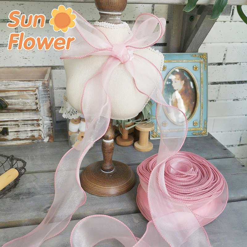 Ribbon Flower Bouquet Pull Bow Ribbon INS Flower Ball Mermaid Ribbon ...
