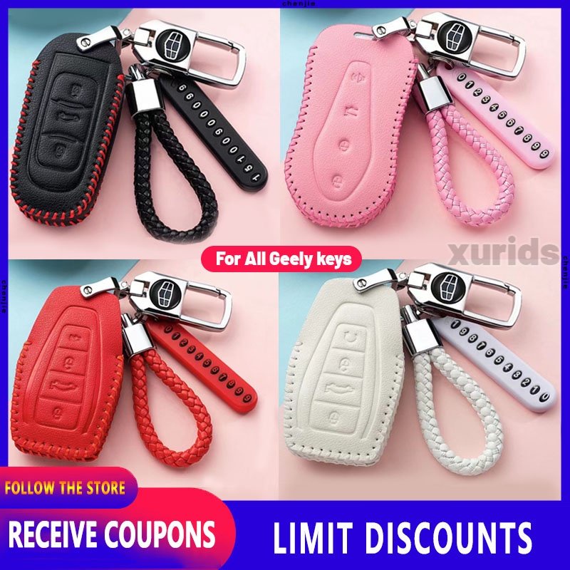 high quality leather for Geely key cover Remote key case with key ...