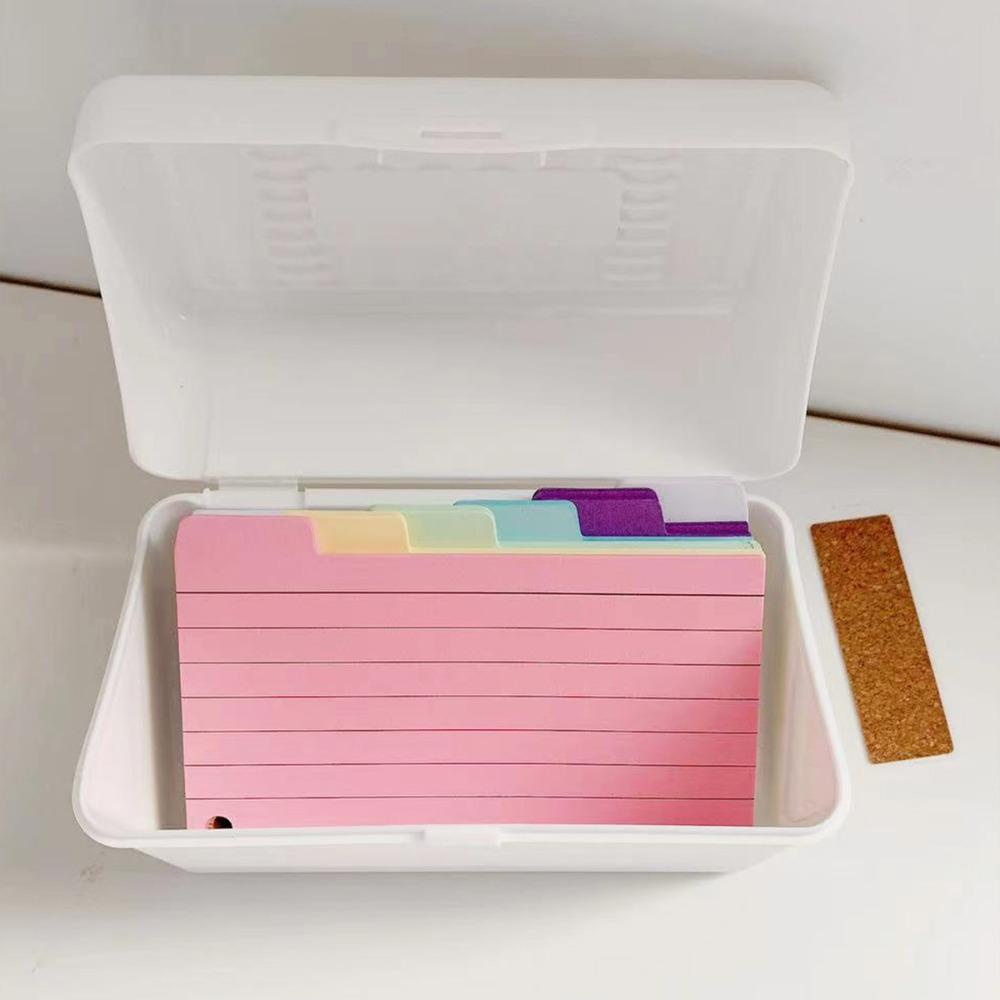 LANFY Tabbed Index Cards, 8PCS Rings Storage Box Flash Card Dividers ...