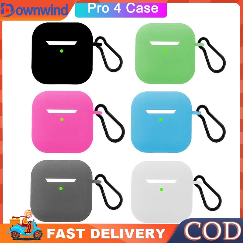 【Free shipping】Pro4 Earphone Case TWS silicone sleeve Solid Color with ...