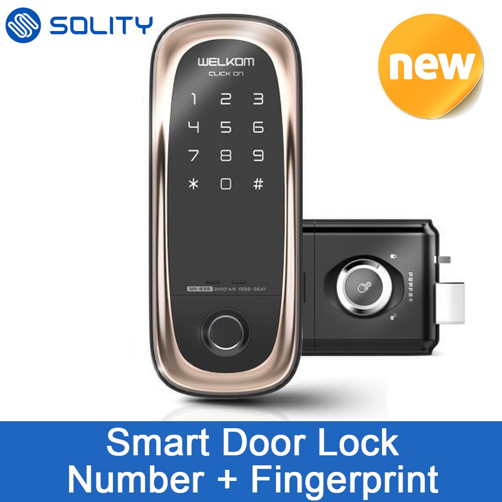 SOLITY WELKOM WR65B Smart Digital Door Lock Locks Number and Fingerprint Korea Shopee Philippines