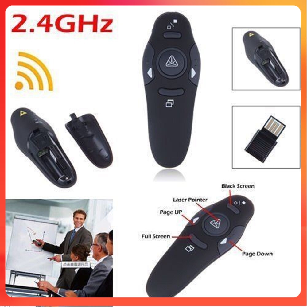 USB Wireless PowerPoint Presenter Remote Control Laser Pen | Shopee ...