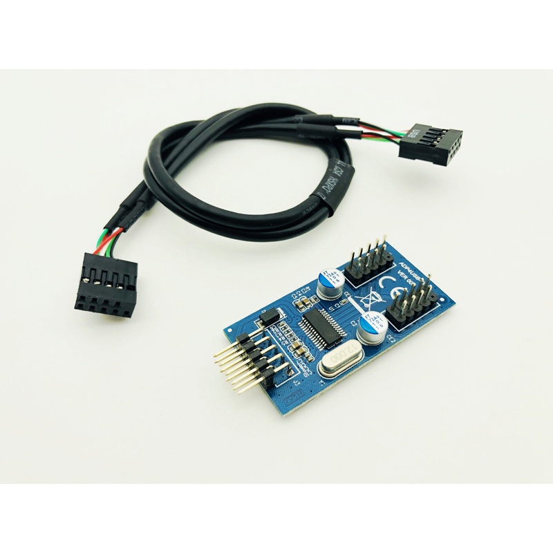 Motherboard USB 9Pin Multiplier Splitter 1 to 2 Extension Cable USB ...