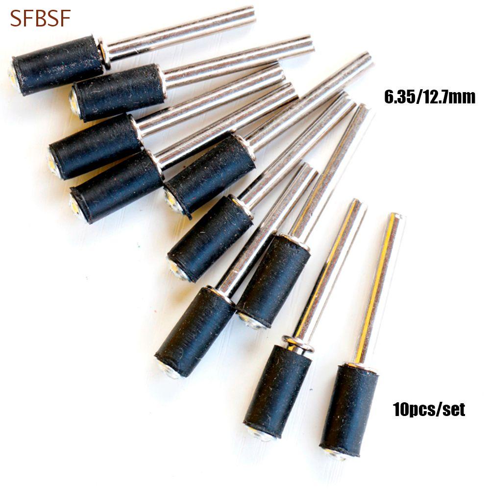 LONTUVO 10pcs High quality Nail Drills Bit Sandpaper Shank Drill