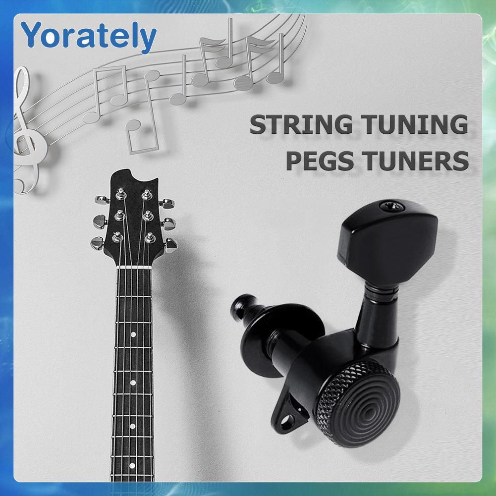 Set Guitar Locking Tuner Electric Guitar Machine Heads Lock String Tuning Pegs Shopee