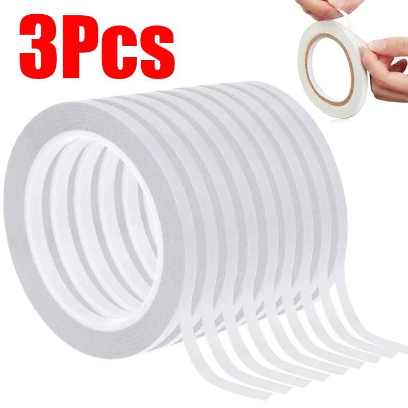 1/3/5Pcs Ultrathin Double Sided Strong Tapes / 9M DIY Craft Stronge Adhesive Tape Shopee