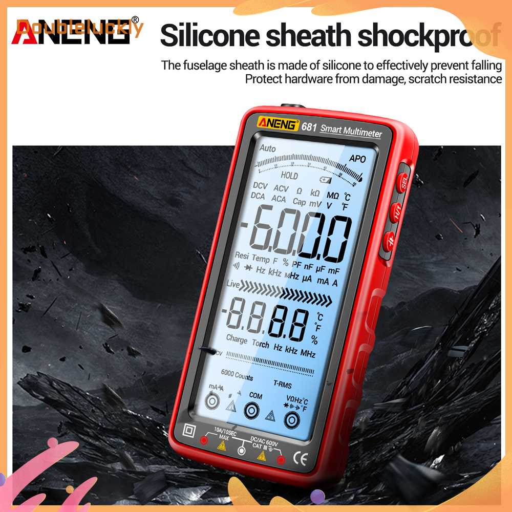 Smart Anti-burn Rechargeable Multimeter True RMS Multimetr Ohm Diode ...