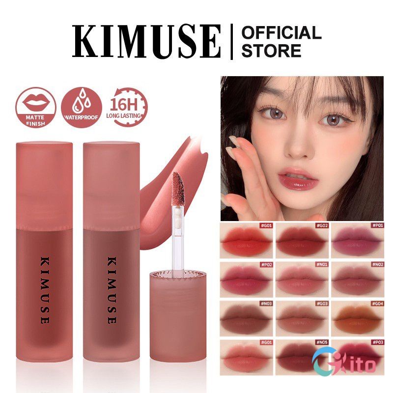 KIMUSE Water Lip Tint 13 Colors Aqua Lip Glaze Water Tint 13 Shades Velvet Matte Lipstick Water