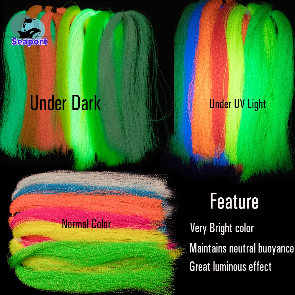 Luminous Flashabou Holographic Tinsel Glow Crystal Flash Strands Fly ...