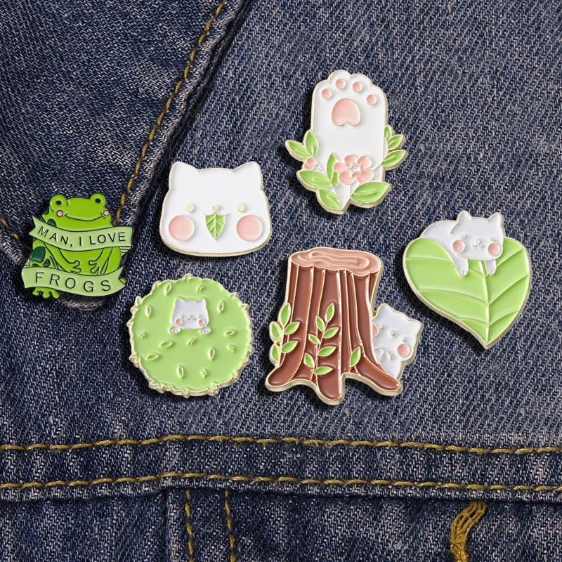 thumbnail image 2 of 5-Piece Cat Brooch Set - Cute Kitty Lapel Pins For Women & Men 2 of 14