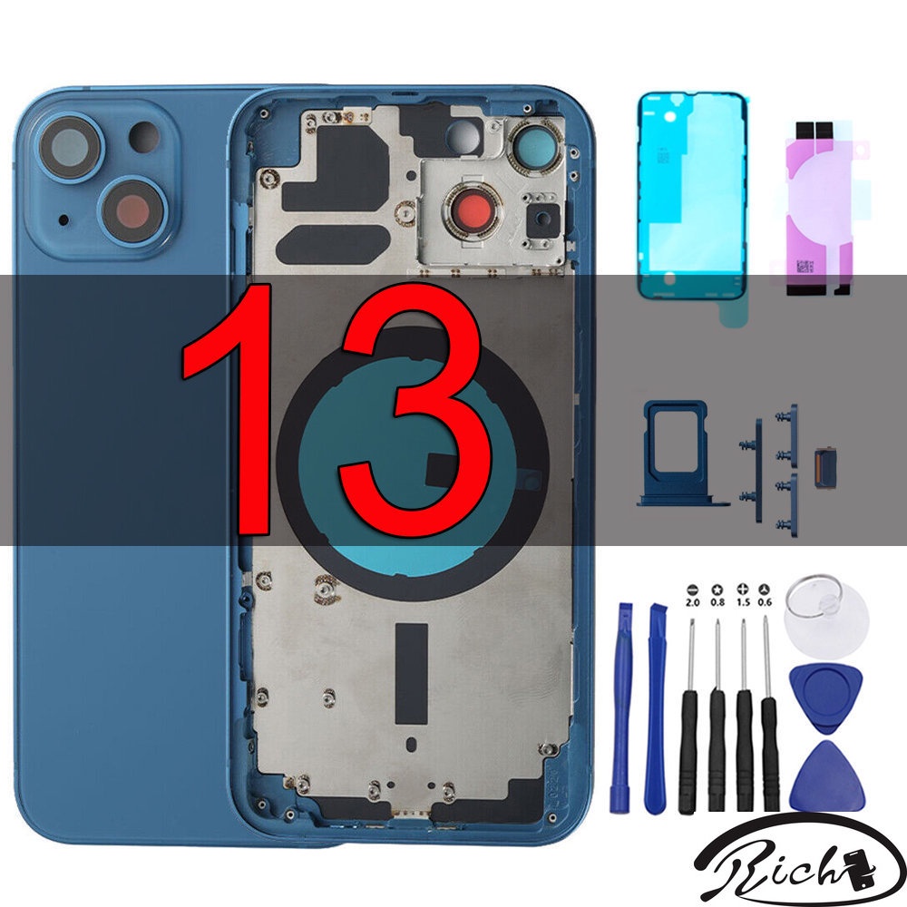 Back Cover Glass Housing Battery Frame with Adhesives Mobile Repair Chassis Assembly Case for
