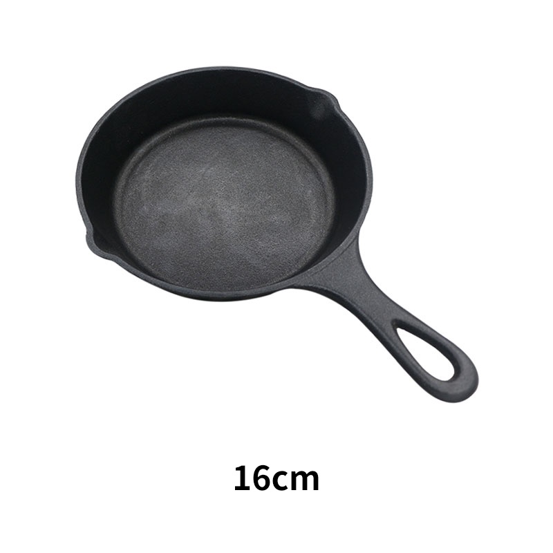 【Thickened】Cast Iron Pans Nonstick Frying Pan Fried Roasted Skillets Onepiece Casting Wok