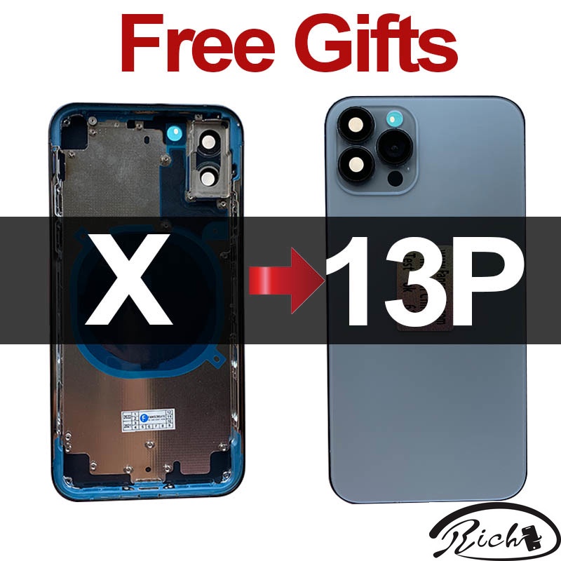 DIY Back Cover Housing For X to 13 Pro Back Battery Middle Frame