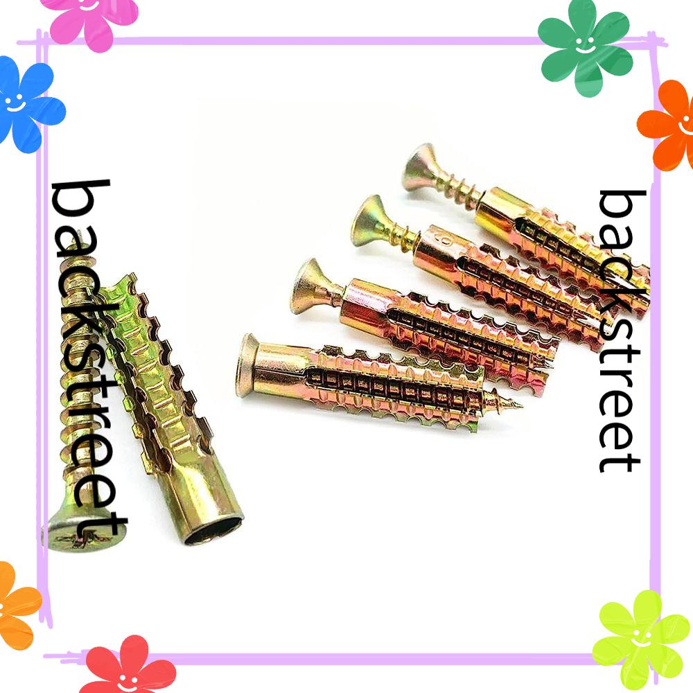 BACKSTREET 100Pcs Molly Bolt Screws Set, Tree Shaped Gold Wall Anchor