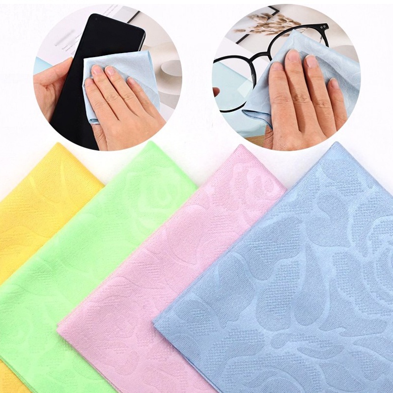 Random 1Pc Microfiber Eyewear Cleaning Cloth/MultiType Soft Printed