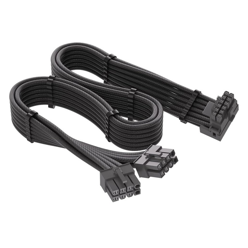 PCIE 5.0 12VHPWR Dual 8Pin Male To 16pin(12+4p) Male Straight or Angle ...