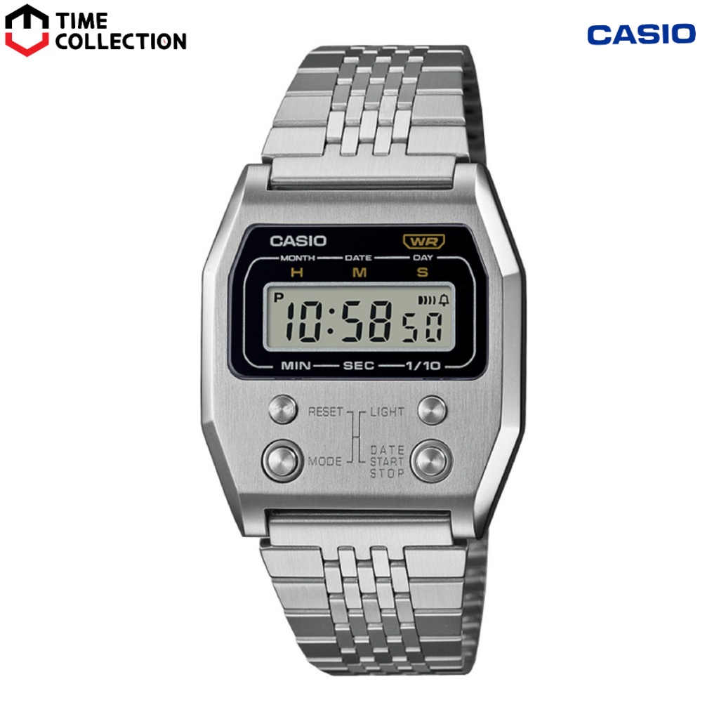 Casio A1100D 1DF Digital Silver Strap Watch For Men
