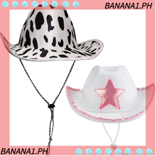 Pink Cowboy Hat Felt Cowboy Hat With Neck Draw String Cosplay Party Costume  Accessories Play Dress Up For Women