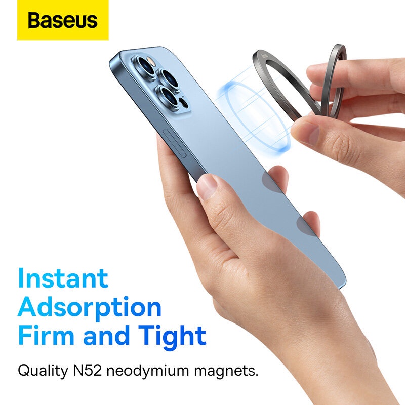 Baseus Foldable Metal Ring Stand Magnetic Fit Won’t Affect Wireless ...