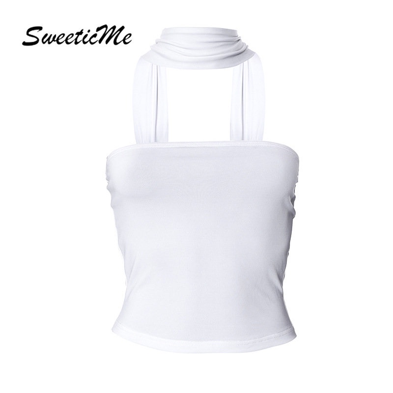 Sweeticme Women S Solid Color Slim Fit Sexy Backless Casual All Match Tank Tops Camisole