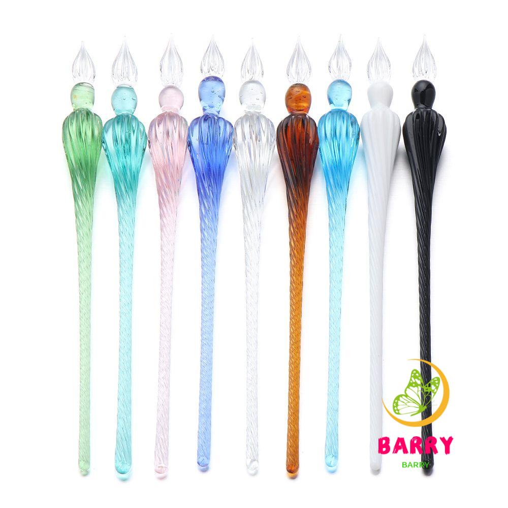 BARRY Glass Dip Pen School Supplies Stationery Calligraphy Signature Handmade Vintage Dipping