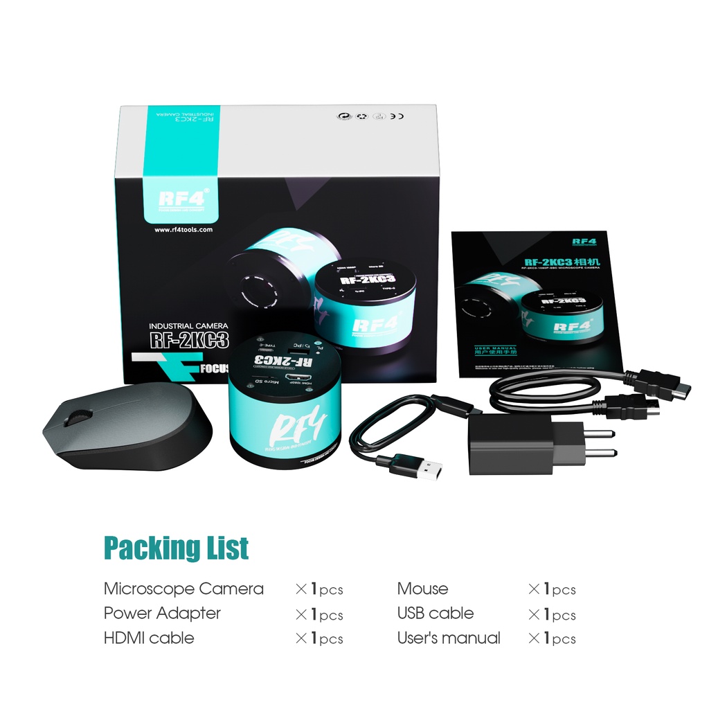 RF4 RF2KC3 Full HD 2K 1080P HDMI Output Magnifier Video Recording