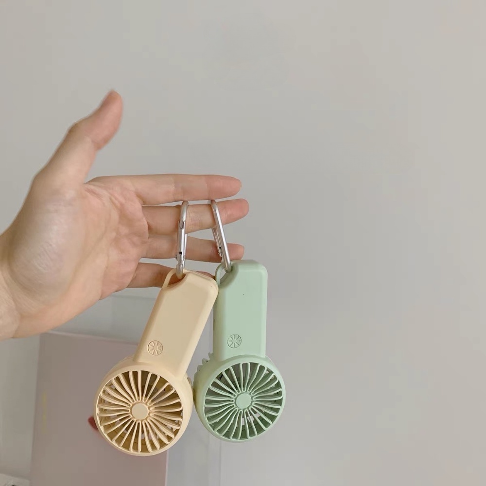 USB Rechargeable Portable Mini Fan with Backpack Bag Hanger 3 Wind ...