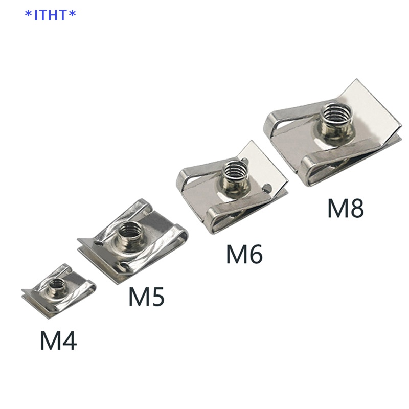 ITHT> 10pcs Stainless Steel U Type Clips with Thread M6 M5 M4 M8 8mm ...