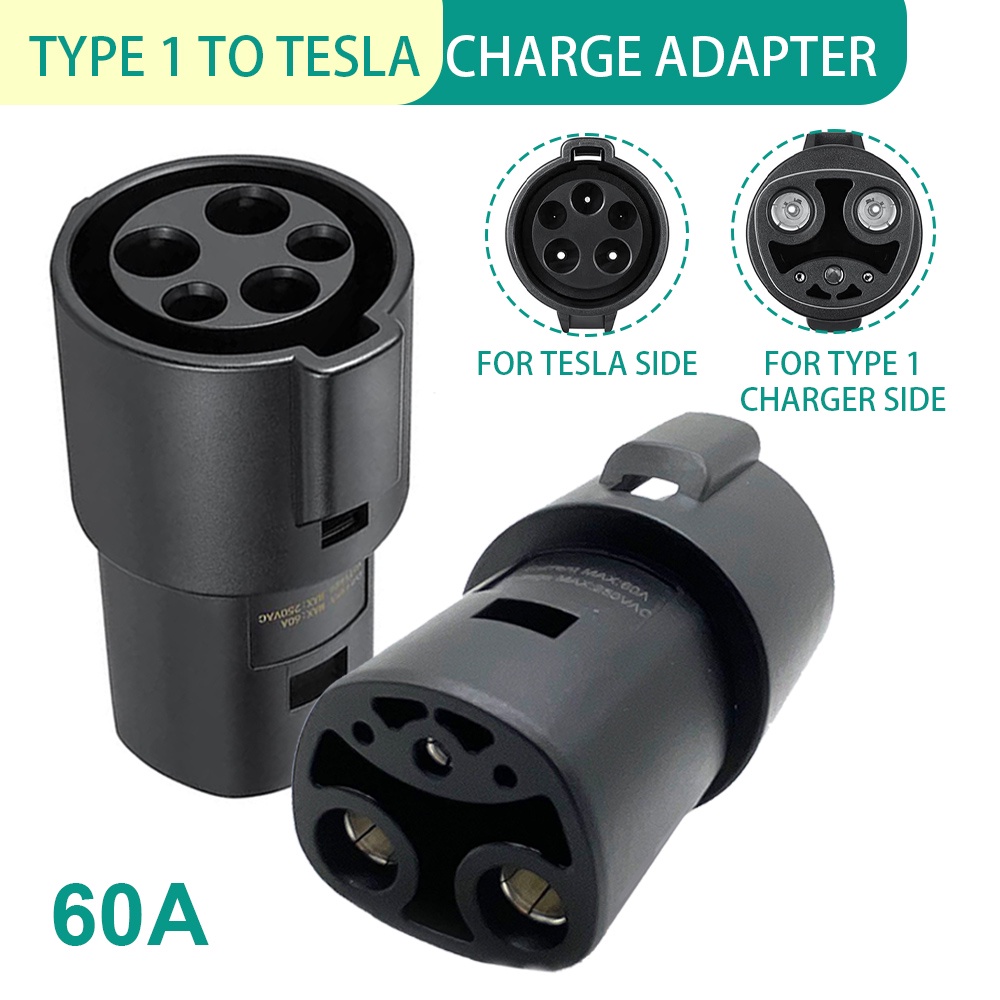 EV Charger Adapter Electric Car Charging Connector Type 1 To Tesla US