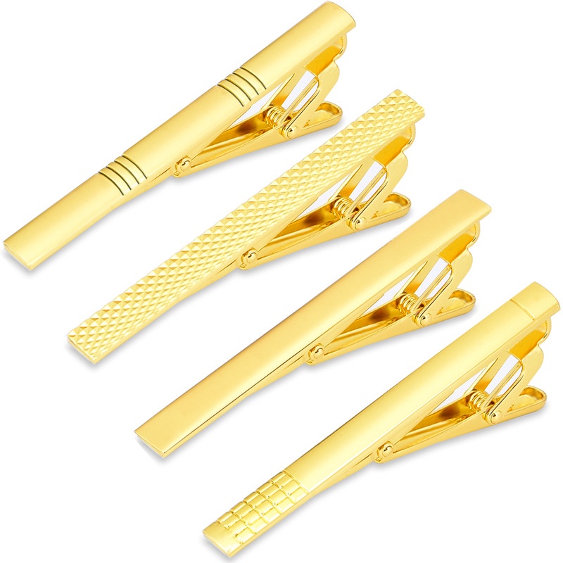 Men Luxury Tie Clip Silver Golden Neckties Pin Jewelry Formal Business