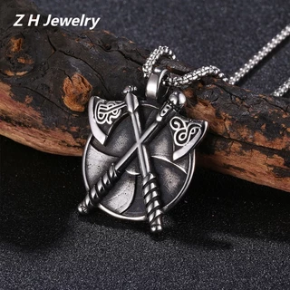 Retro Fish Hook Shape Pendant Necklace Nordic Celtic Stainless Steel Viking  Necklace For Men Women Fashion Norse Amulet Jewelry - AliExpress