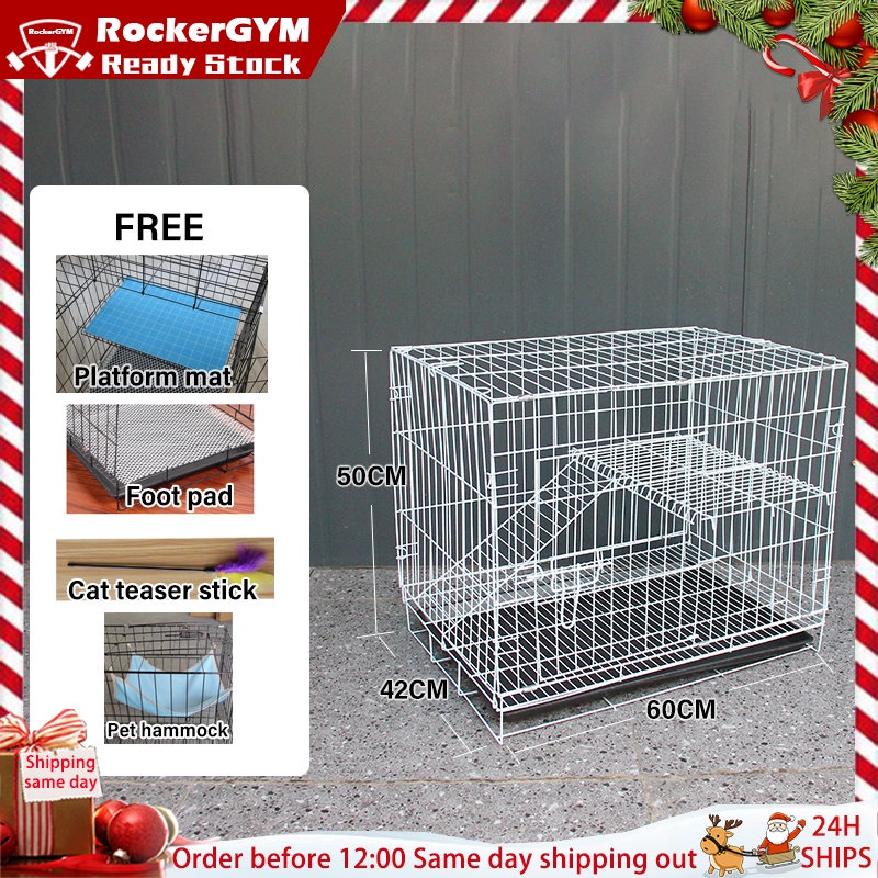 Ready Stock Cod Cat Cage Easy Assemble Cage Pet 2 3 4 Layer Kulungan Ng 