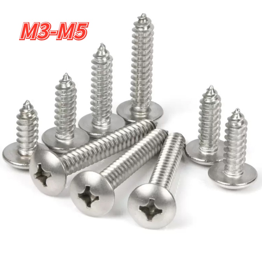 304 Stainless Steel Phillips Large Flat Head SelfTapping Screws