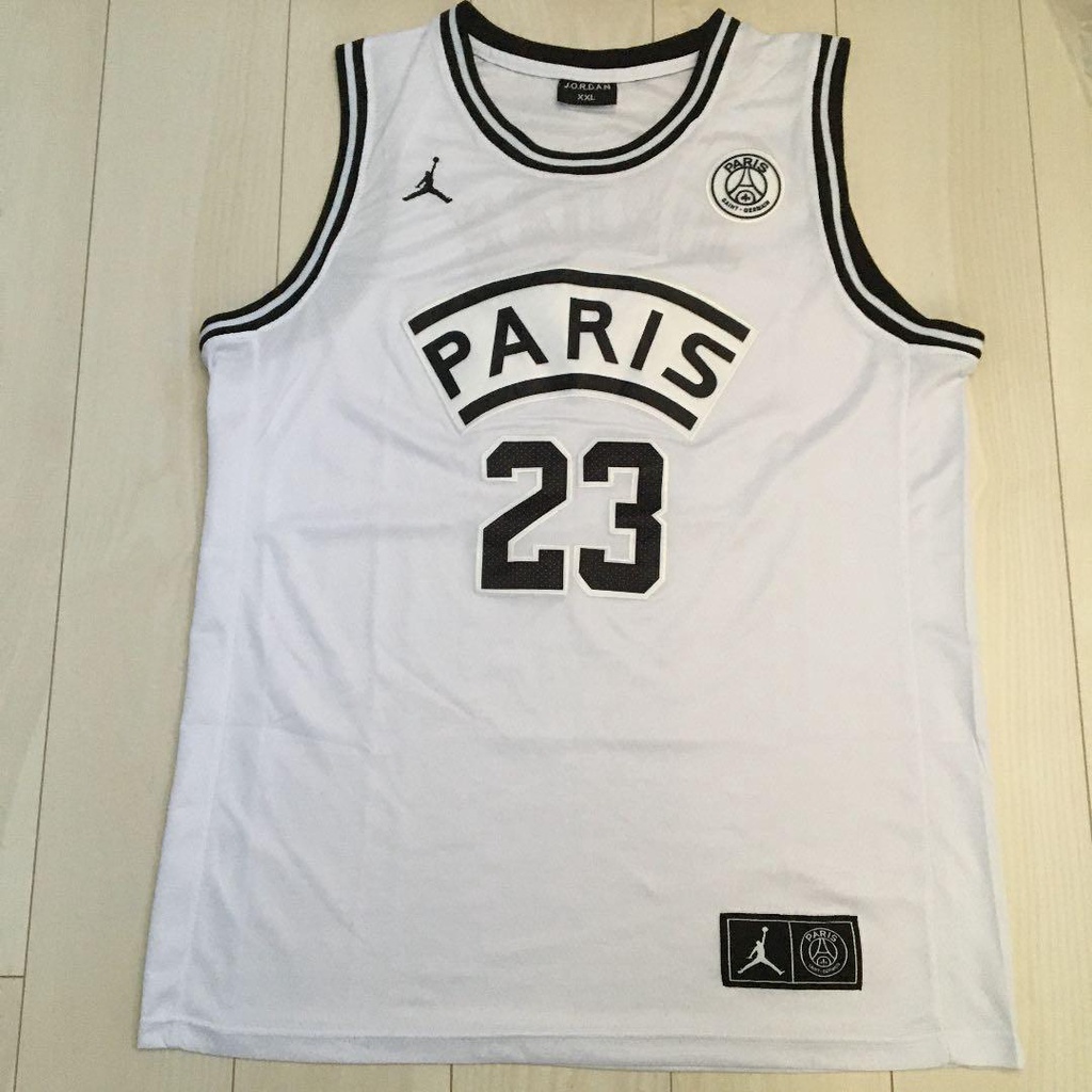 Basketball Jersey White for Men Full Sublimation Paris Saint Germain